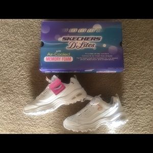 Skechers white sneakers with Memory Foam